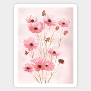 Pink Floral Sticker